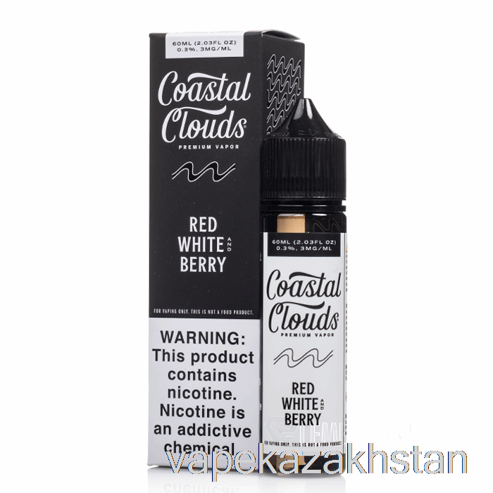 Vape Kazakhstan Red White and Berry - Coastal Clouds - 60mL 3mg